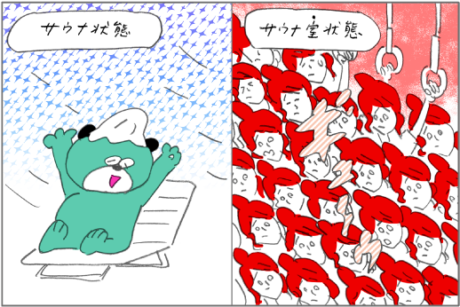 （桑拿状态和桑拿室状态的图像）